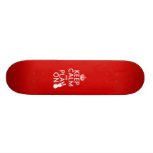 Keep Calm and Play On (violin)(any color) Skate Board Decks