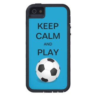 KEEP CALM AND PLAY SOCCER CaseMate iPhone 5 Case