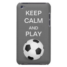 Keep Calm and Play Soccer Form Factor iPod Case Barely There iPod Cover