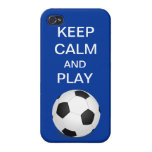 Keep Calm and Play Soccer iPhone 4 iPhone 4/4S Covers
