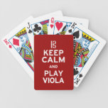 Keep Calm and Play Viola Bicycle Playing Cards