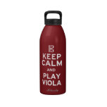 Keep Calm and Play Viola Water Bottles