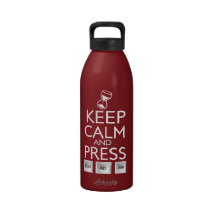 Keep Calm and press control Alt and delete funny Water Bottles