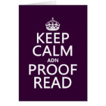 Keep Calm 'and' Proofread (adn) (in any color) Greeting Cards