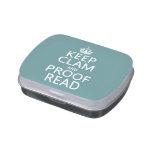 Keep Calm and Proofread (clam) (any color) Jelly Belly Candy Tins at Zazzle