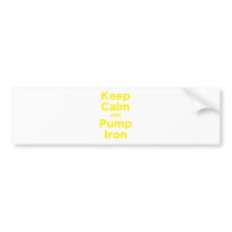 Keep Calm and Pump Iron Bumper Sticker
