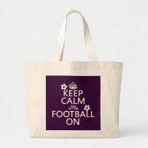 Keep Calm and (put the) Football On (customizable) Canvas Bag