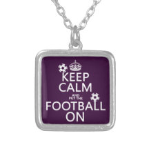 Keep Calm and (put the) Football On (customizable) Jewelry