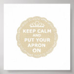 Keep Calm and Put Your Apron On Canvas Print