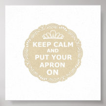 Keep Calm and Put Your Apron On Canvas Print