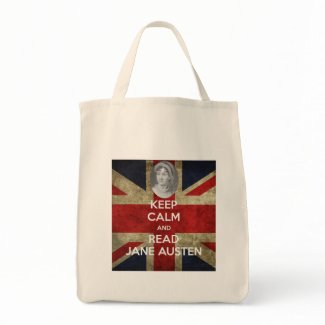 Keep Calm and Read Jane Austen Canvas Bag