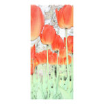 keep calm and read on, art tulip flowers bookmark customized rack card