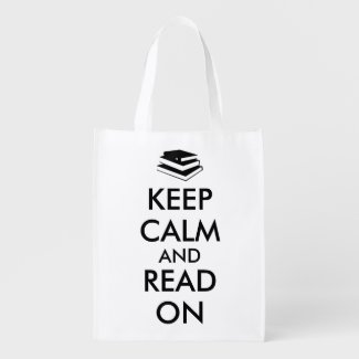 Keep Calm and Read On Custom Shopping Bag Template