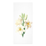 keep calm and read on, elegant white lily bookmark rack card design