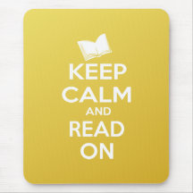Keep Calm and Read On parody slogan Mousepads