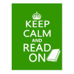 Keep Calm and Read On Postcards