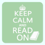 Keep Calm and Read On stickers