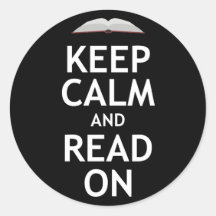 Keep Calm and Read On Sticker
