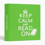 Keep Calm and Read On Vinyl Binder