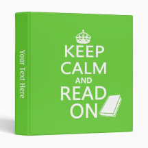 Keep Calm and Read On Vinyl Binder