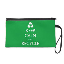 Keep Calm and Recycle Wristlet
