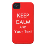 KEEP CALM AND - Red Custom iPhone 4/4s Case