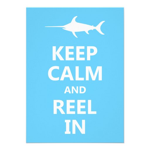 Keep Calm and Reel In Personalized Announcement