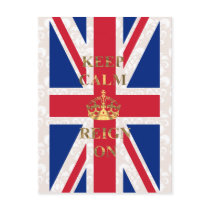 Keep calm and reign on post cards