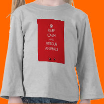 Keep Calm and Rescue Animals White Paw T-shirts