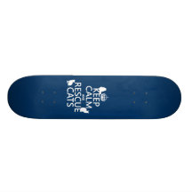 Keep Calm and Rescue Cats (in any color) Custom Skate Board
