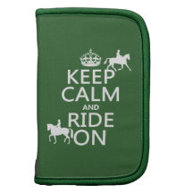 Keep Calm and Ride On - horses, all colours Folio Planners