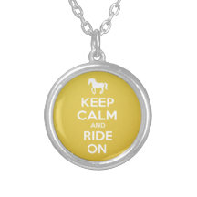 Keep Calm and Ride On Pendants