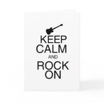 Keep Calm and Rock On Greeting Card
