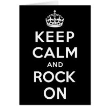 Keep Calm and Rock On Card