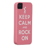 Keep calm and rock on Case-Mate iPhone 4 case