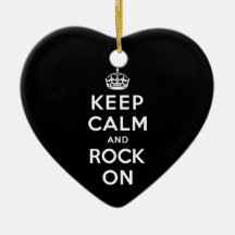 Keep Calm and Rock On Christmas Ornament