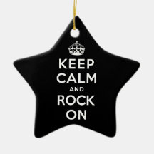 Keep Calm and Rock On Christmas Tree Ornament