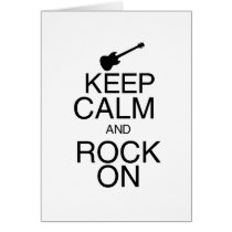 Keep Calm and Rock On cards