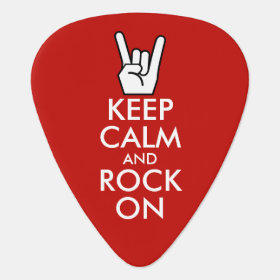 Keep Calm And Rock On Guitar Pick