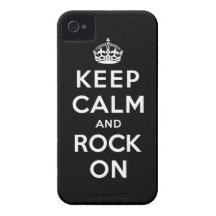 Keep Calm and Rock On iPhone 4 Case-Mate Cases