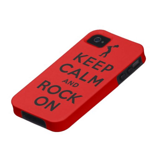 Keep calm and rock on iPhone 4 covers