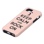 Keep calm and rock on iPhone 5 cases