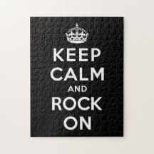 Keep Calm and Rock On Jigsaw Puzzle