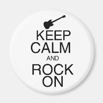 Keep Calm and Rock On magnets