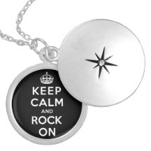 Keep Calm and Rock On Personalized Necklace