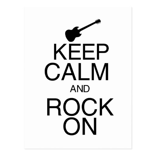 Keep Calm and Rock On Post Cards