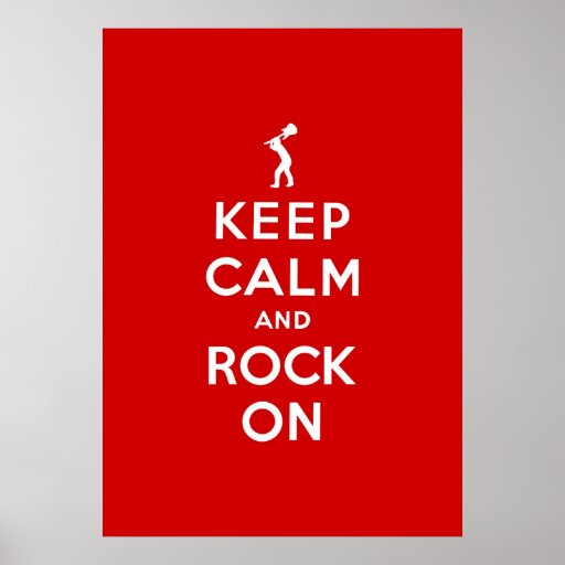 Keep calm and rock on poster Zazzle