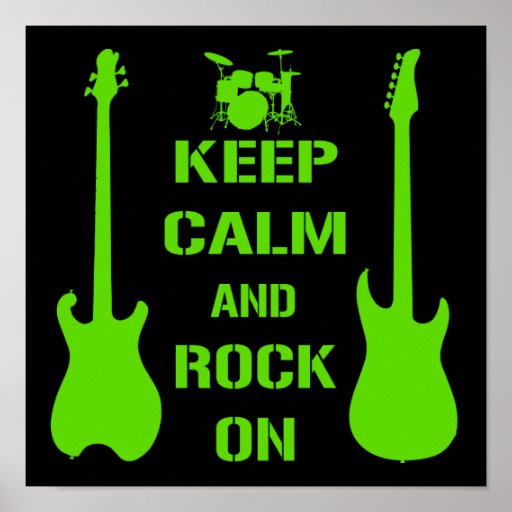 Keep Calm and Rock On Poster: Inspire Confidence with Bold Design