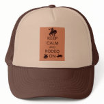 Keep Calm and Rodeo On cowboy cowgirl gift hats