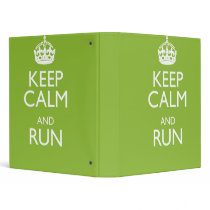 KEEP CALM AND RUN VINYL BINDERS